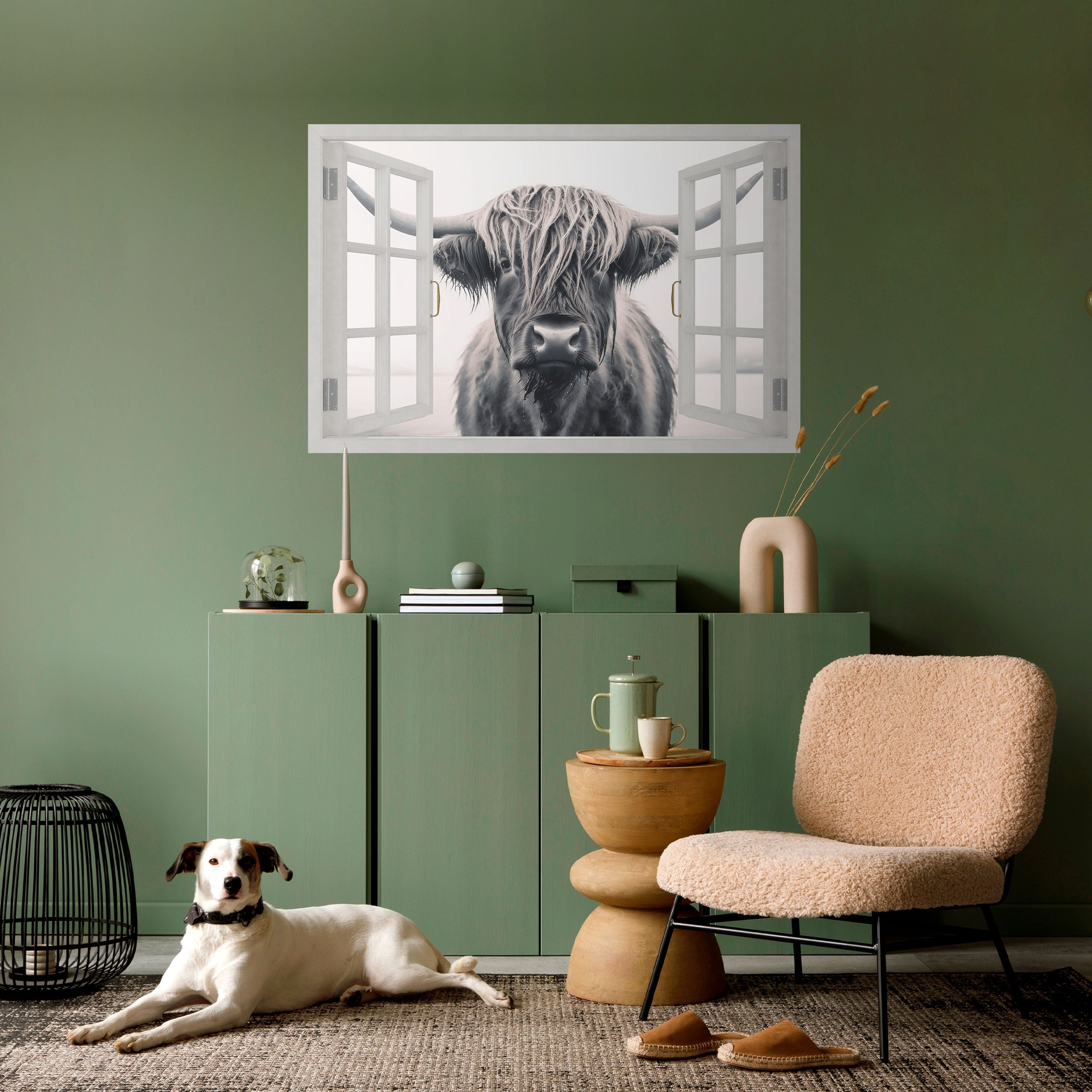 VILDA FÖNSTERUTSIKTER Dra av och klistra horisontell poster