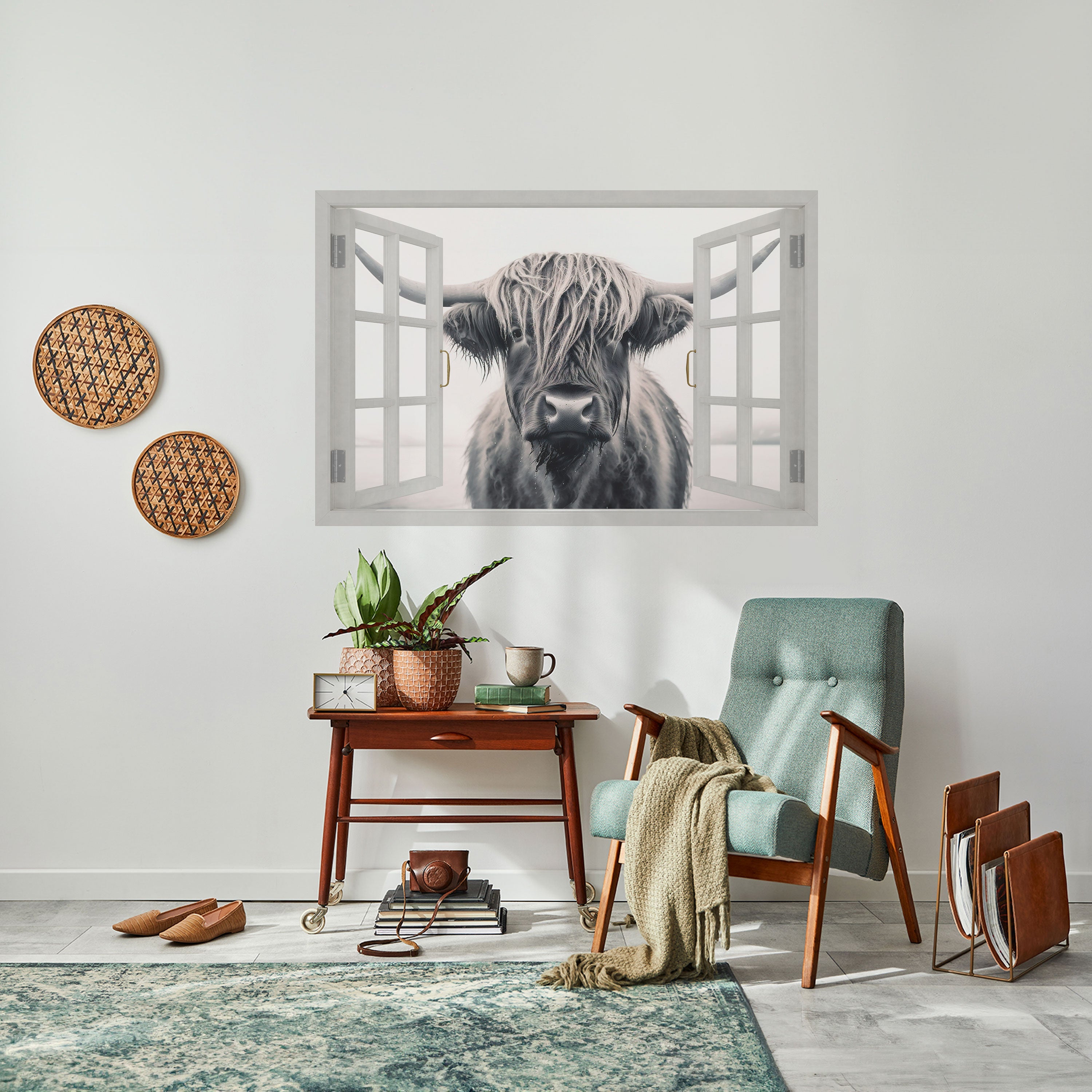 VILDA FÖNSTERUTSIKTER Dra av och klistra horisontell poster