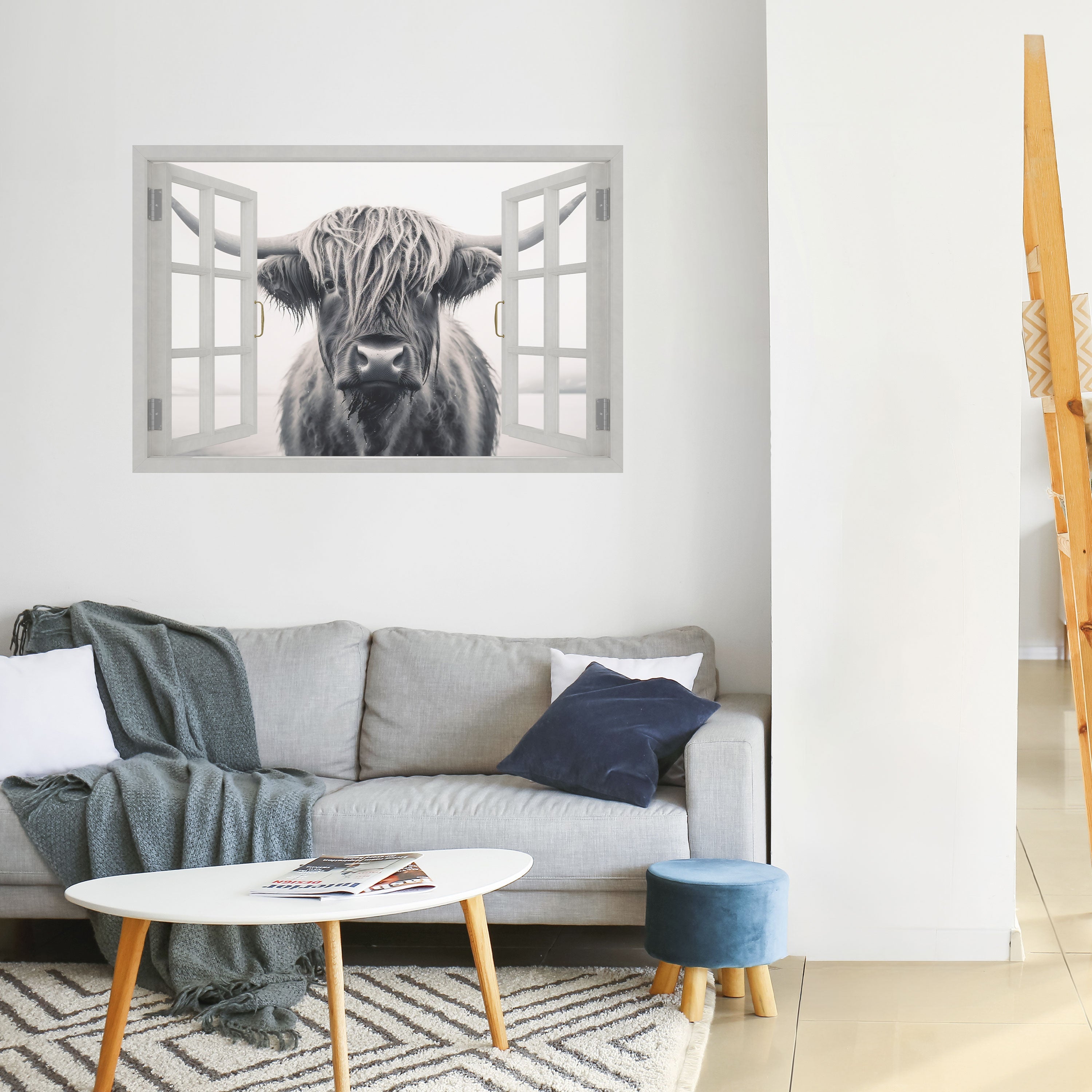 VILDA FÖNSTERUTSIKTER Dra av och klistra horisontell poster