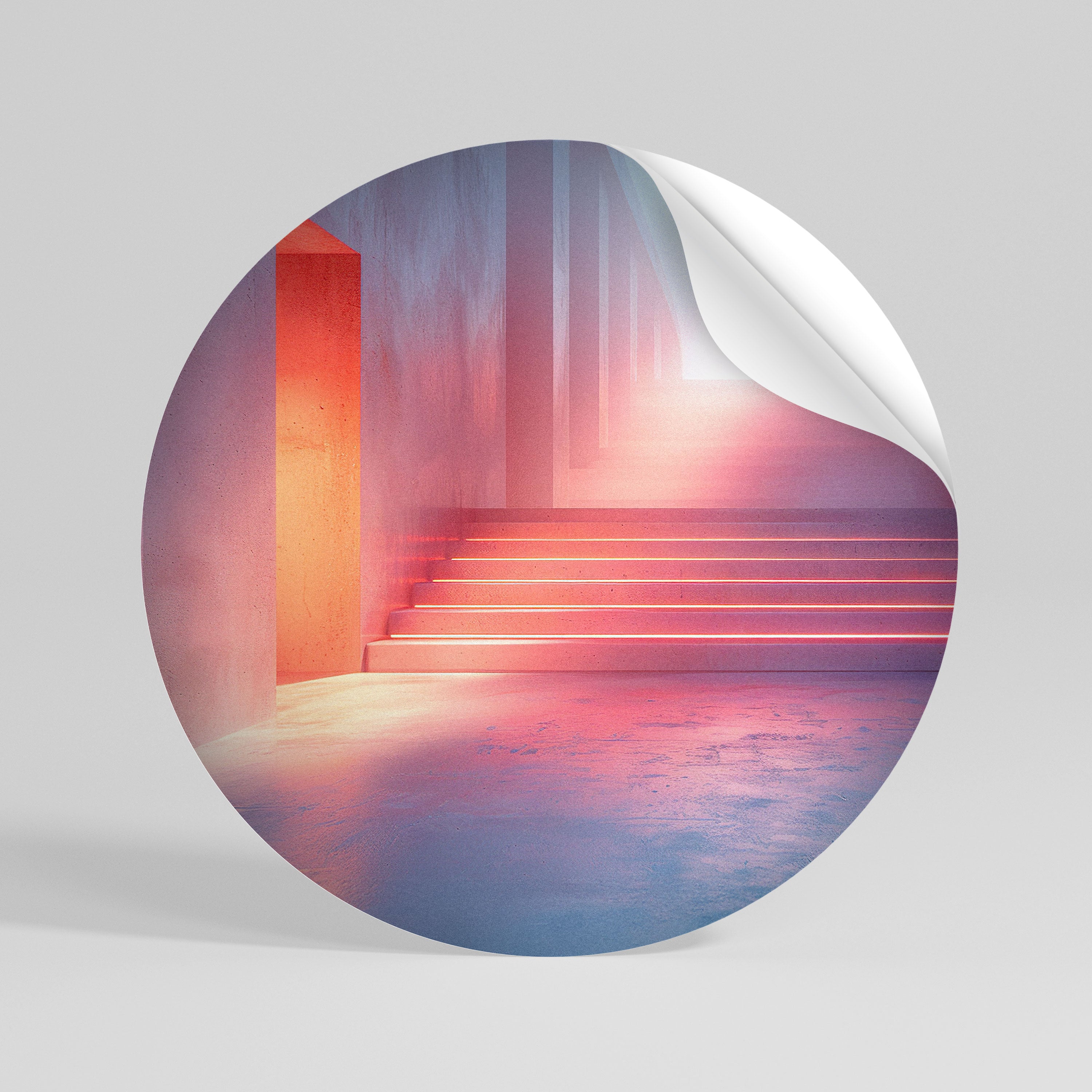 BRIGHT DIRECTION Rund väggdekal