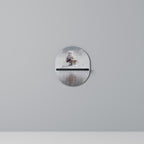 SILENT CABIN Oval Art Shelf In Black Finish