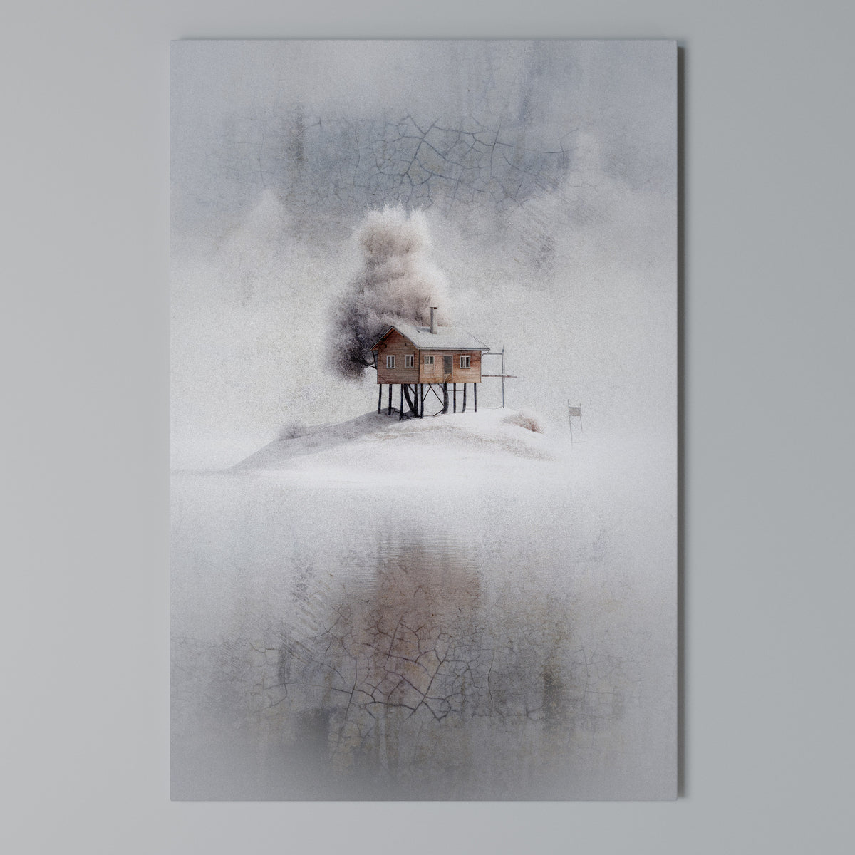 SILENT CABIN Vertical Canvas Print