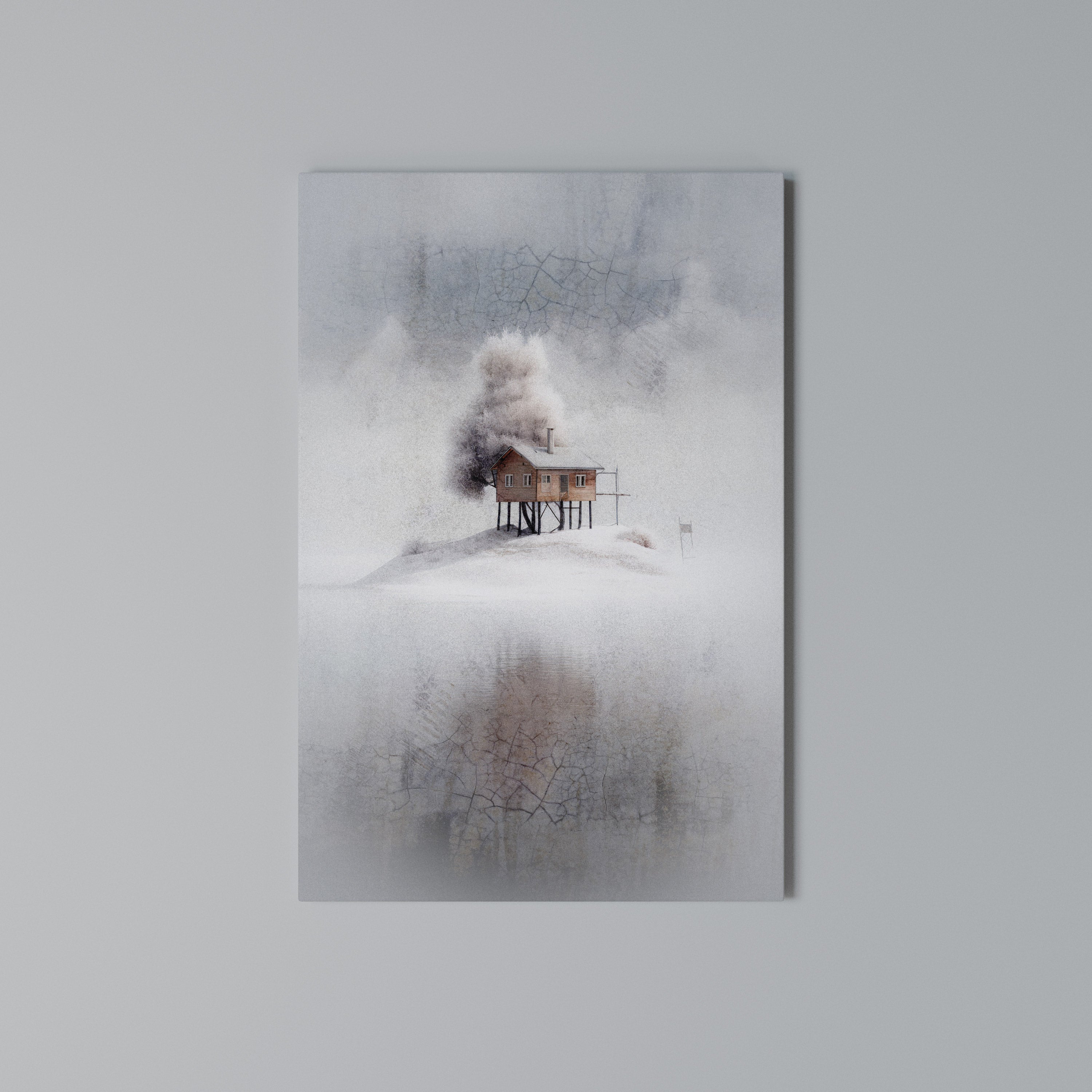 SILENT CABIN Vertical Canvas Print