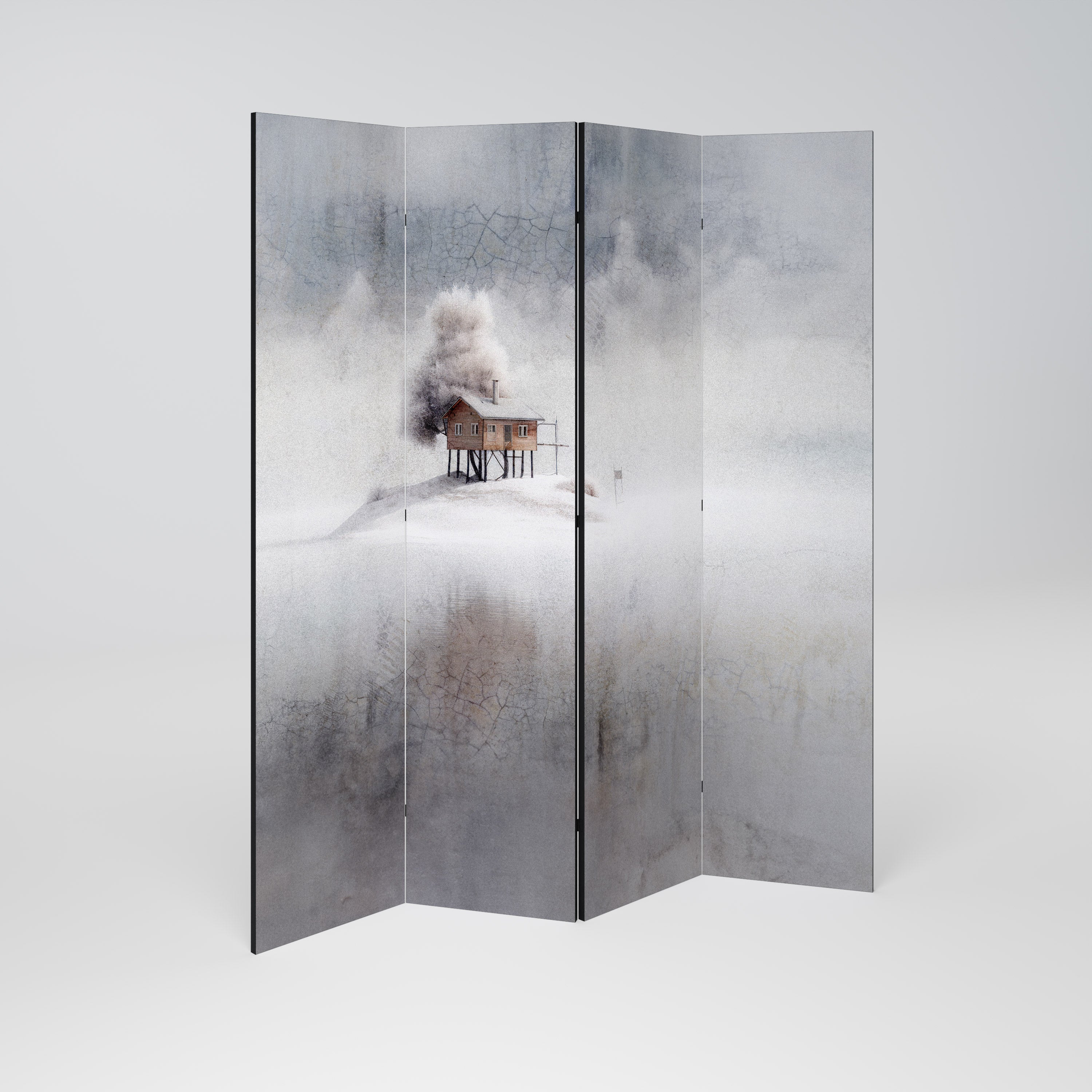 Dekorativ rumsavdelare med 4 paneler SILENT CABIN
