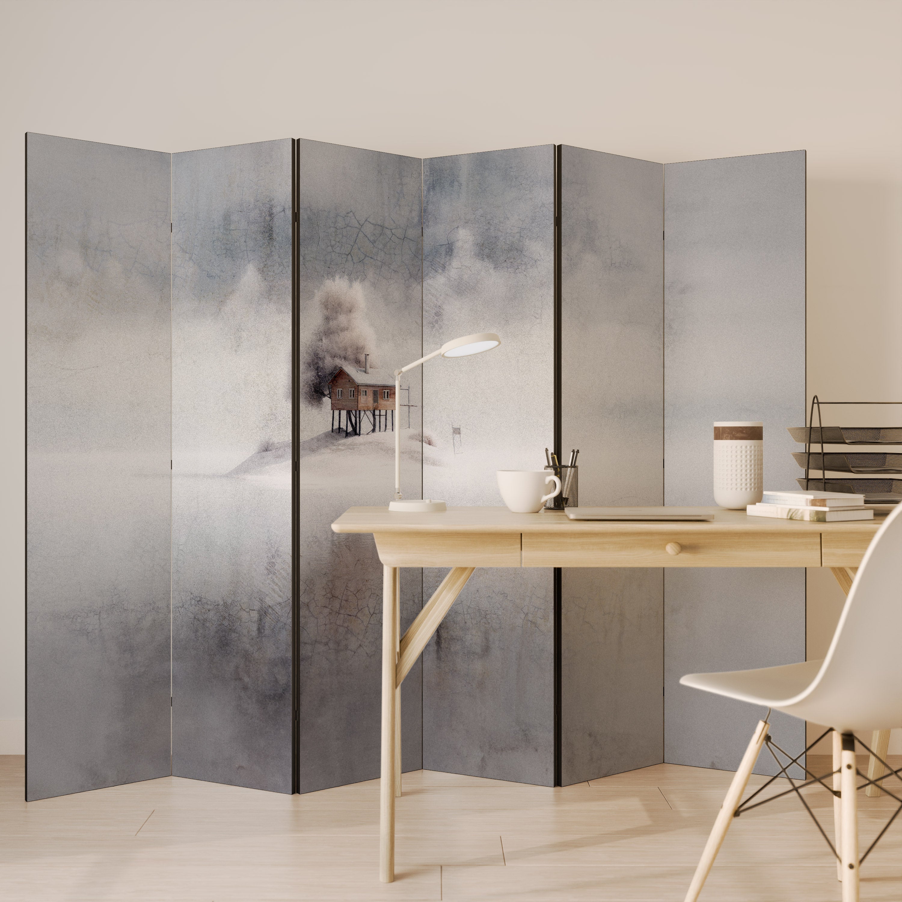 Dekorativ rumsavdelare med 6 paneler SILENT CABIN