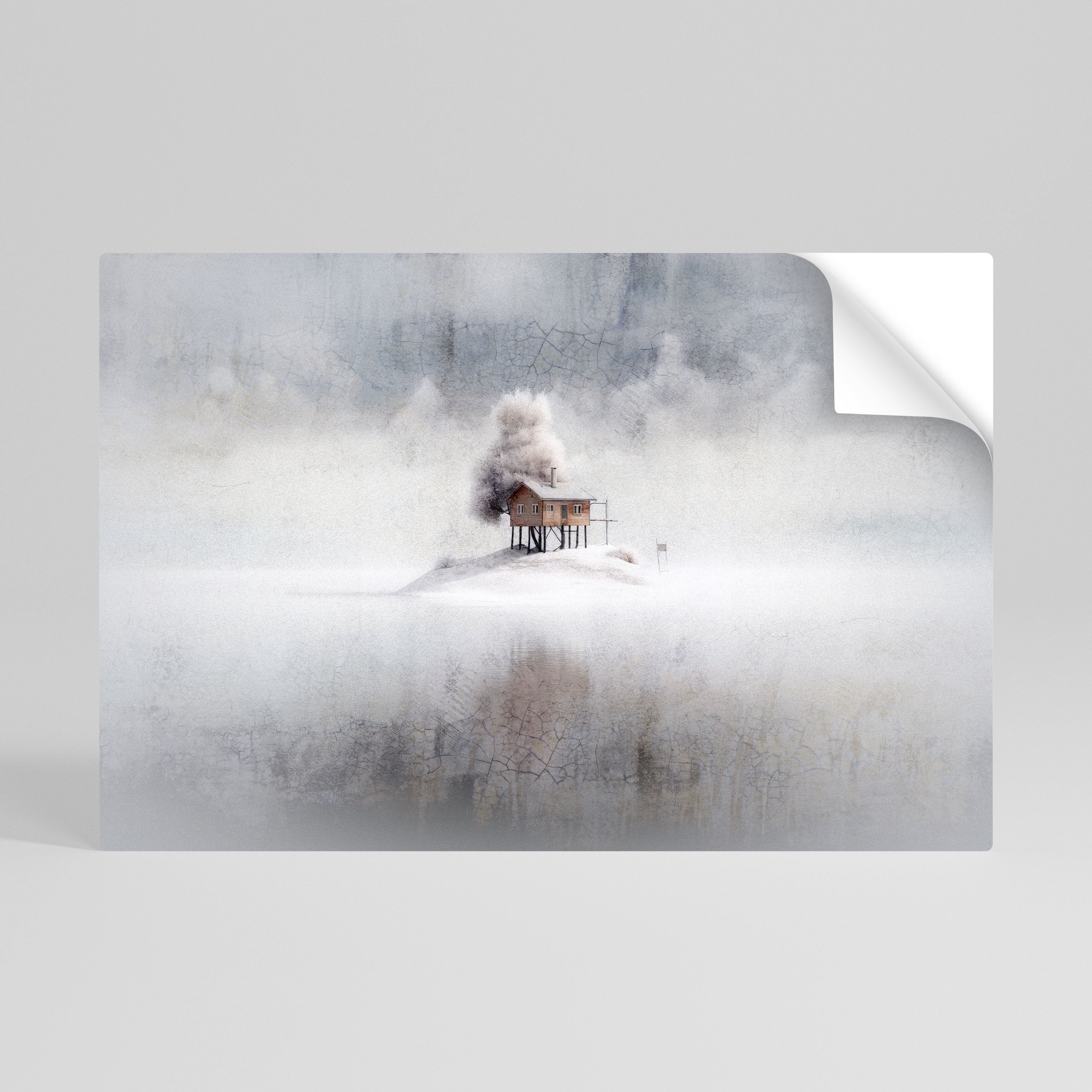 SILENT CABIN Peel and Stick Horizontal Poster