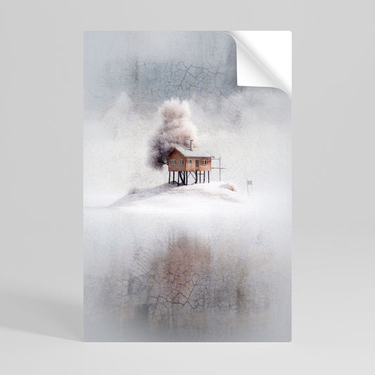 SILENT CABIN Självhäftande Vertikal Poster