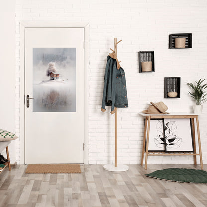TYST STUGA, vertikal poster med självhäftande klistermärke