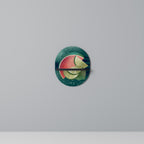 FRUIT POWER Oval Art Shelf In Black Finish