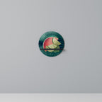 FRUIT POWER Rund konsthylla i svart finish