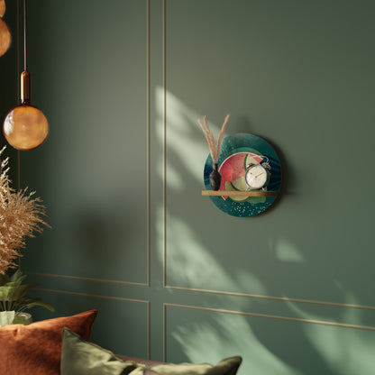 FRUIT POWER Round Art Shelf In Oak Effect