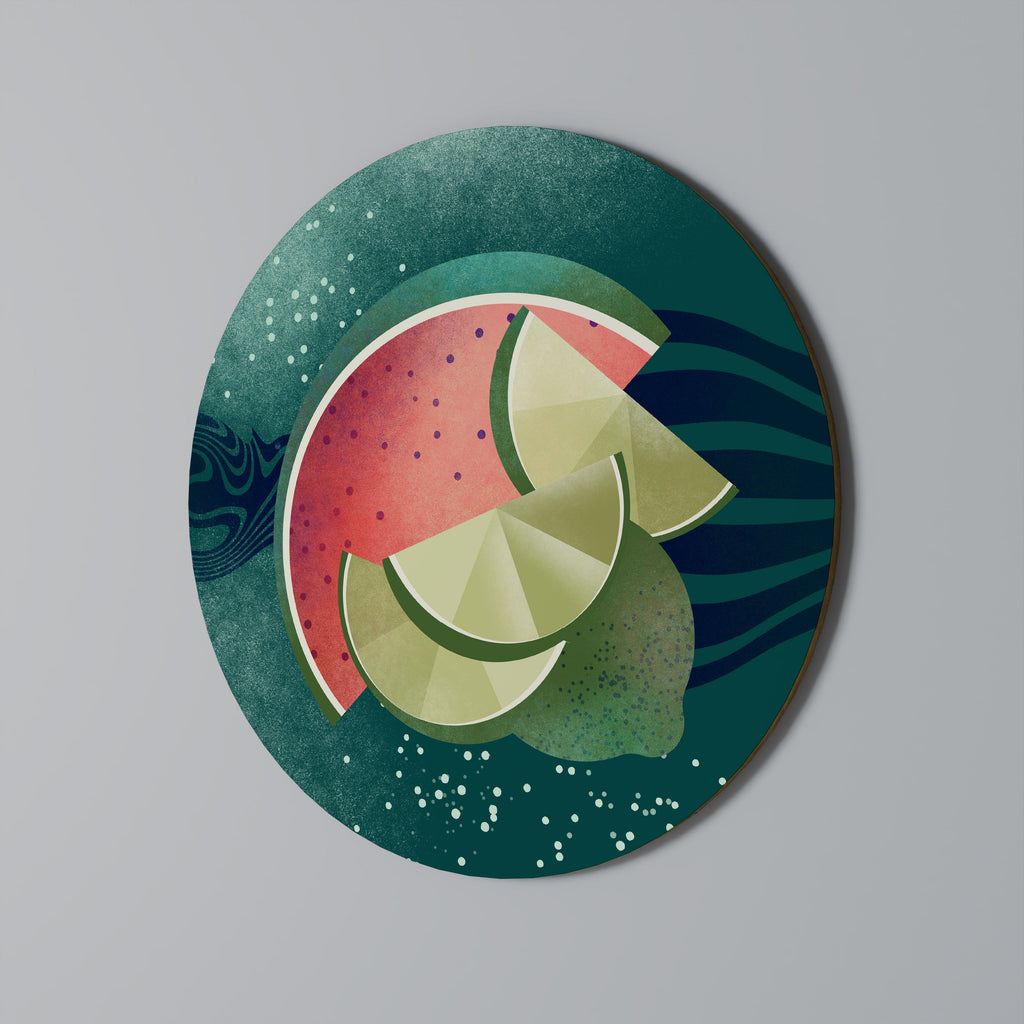 Rund väggdekoration med FRUIT POWER