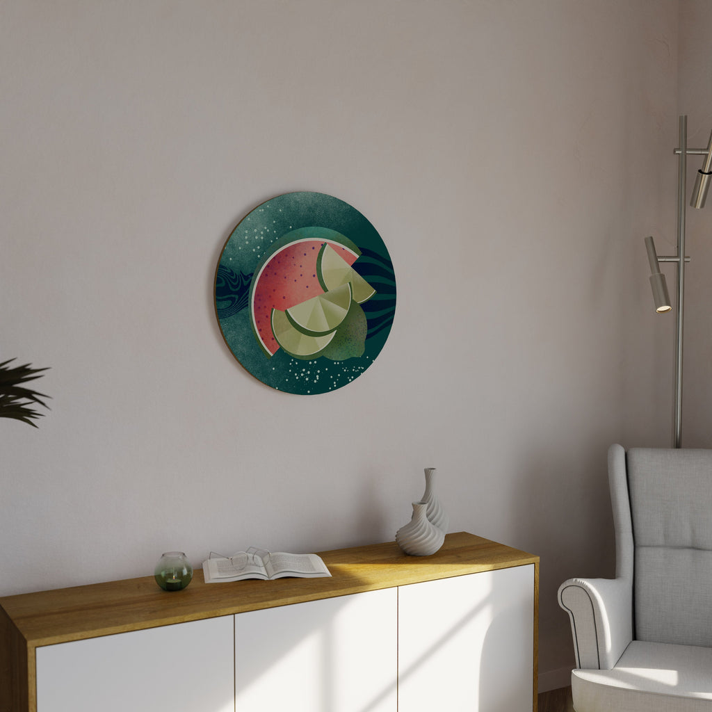 Rund väggdekoration med FRUIT POWER