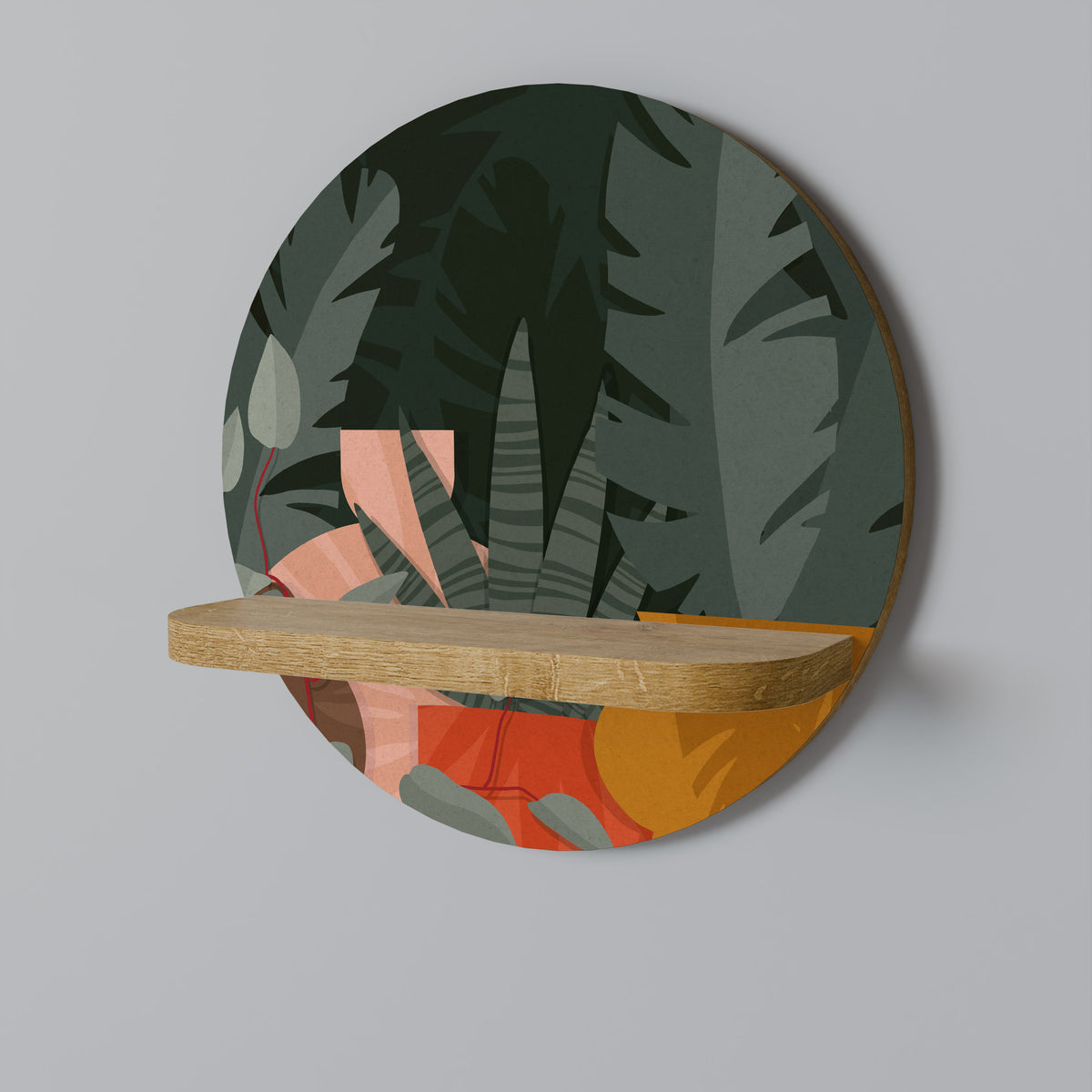 TROPICAL COMPOSITION Art Shelf