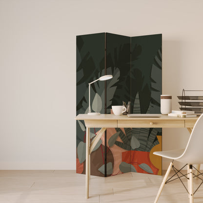 TROPICAL COMPOSITION Dekorativ rumsavdelare – 3 paneler