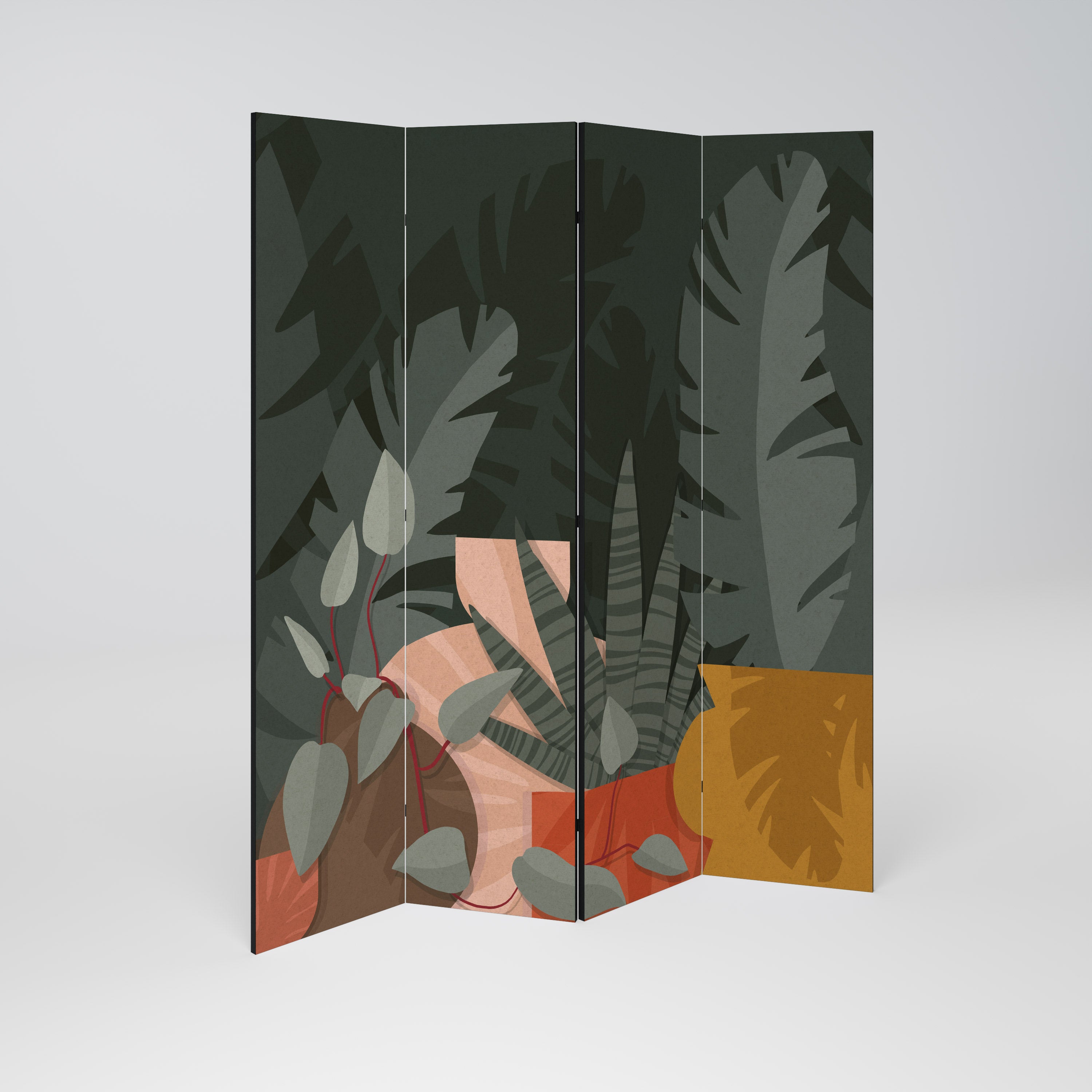 TROPICAL COMPOSITION Rumsavdelare 4 paneler