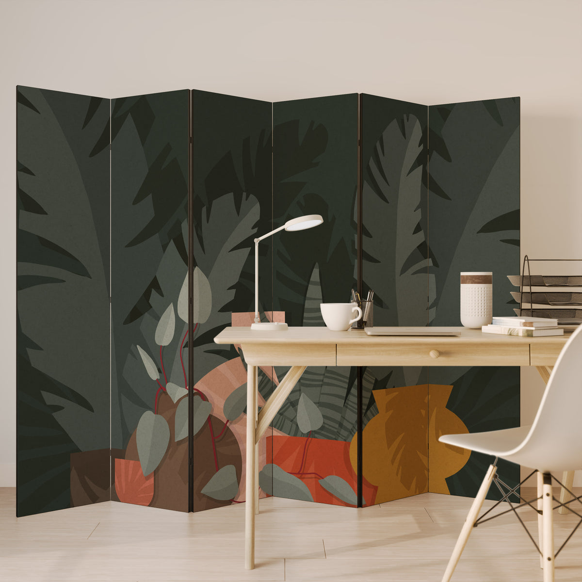 TROPICAL COMPOSITION Rumsavdelare 6 paneler