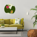 FRUITFUL SWIRLS Round Wall Art