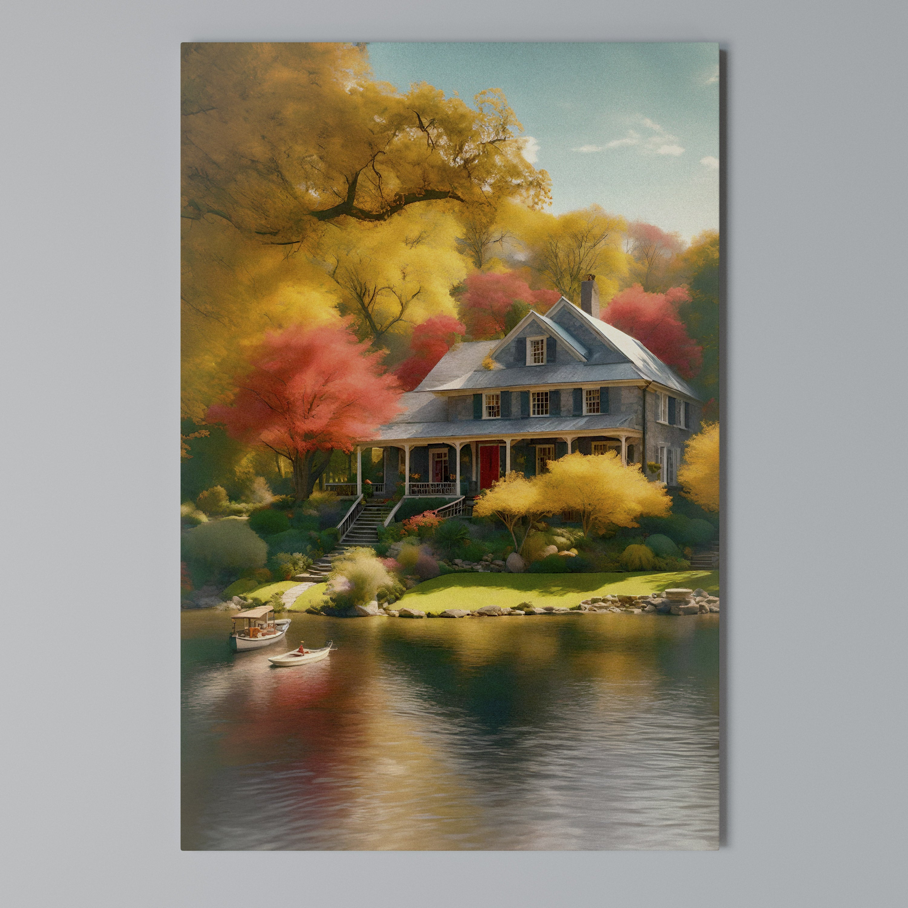 ENCHANTED AUTUMN REFUGE Vertical Canvas Print