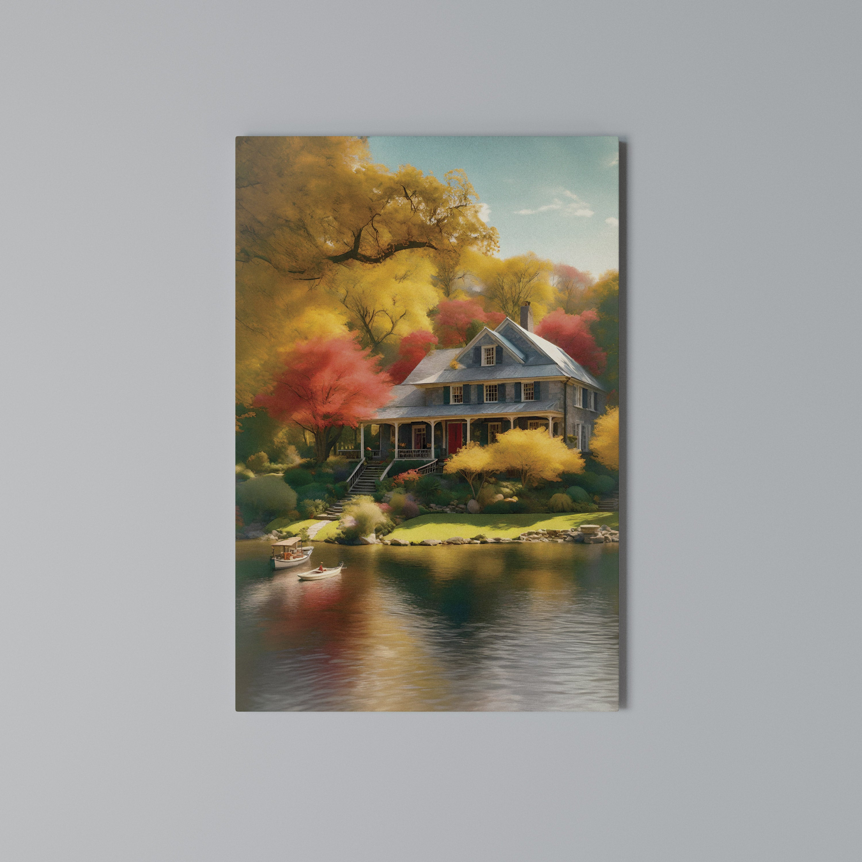 ENCHANTED AUTUMN REFUGE Vertical Canvas Print