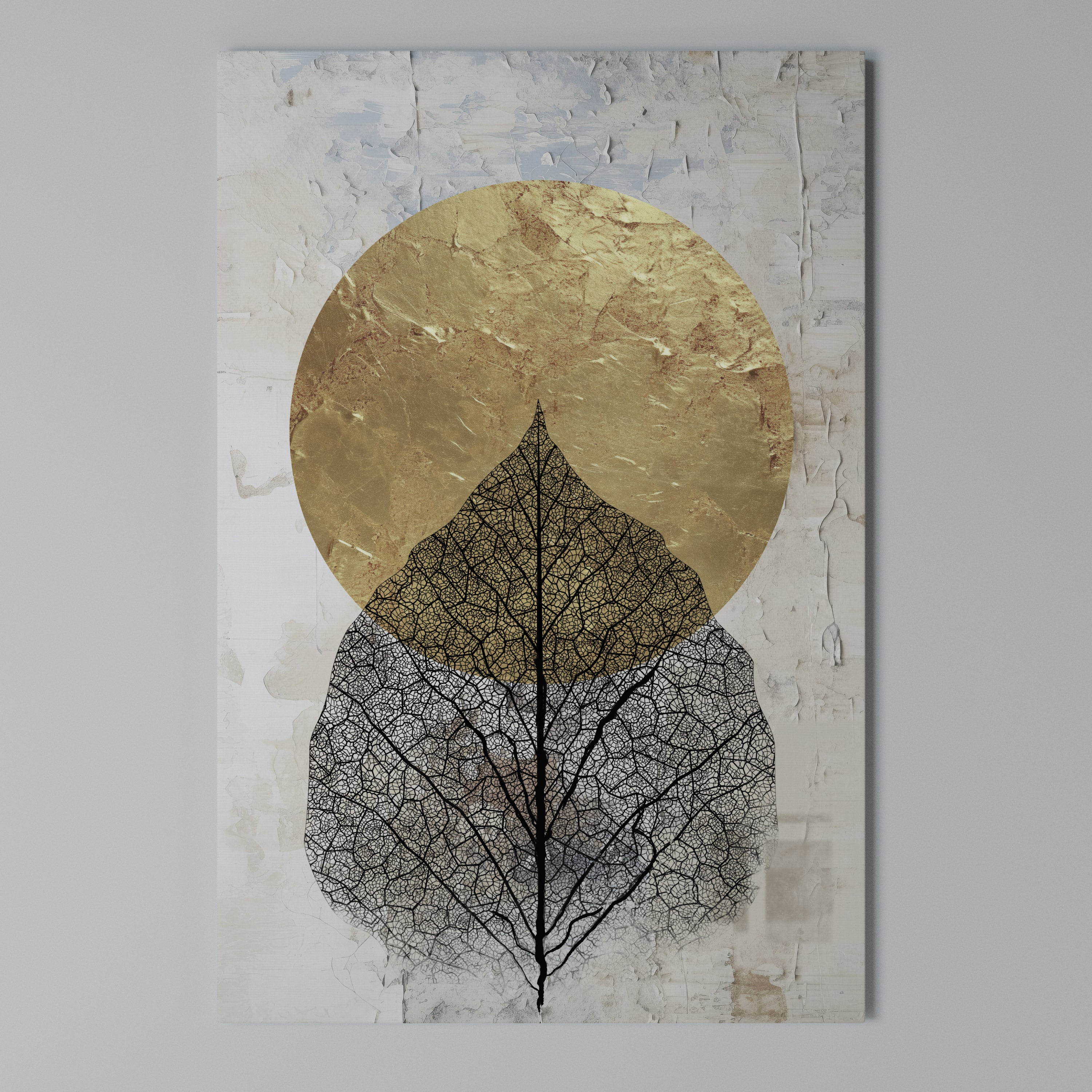 GOLD NERVATIO Vertical Canvas Print