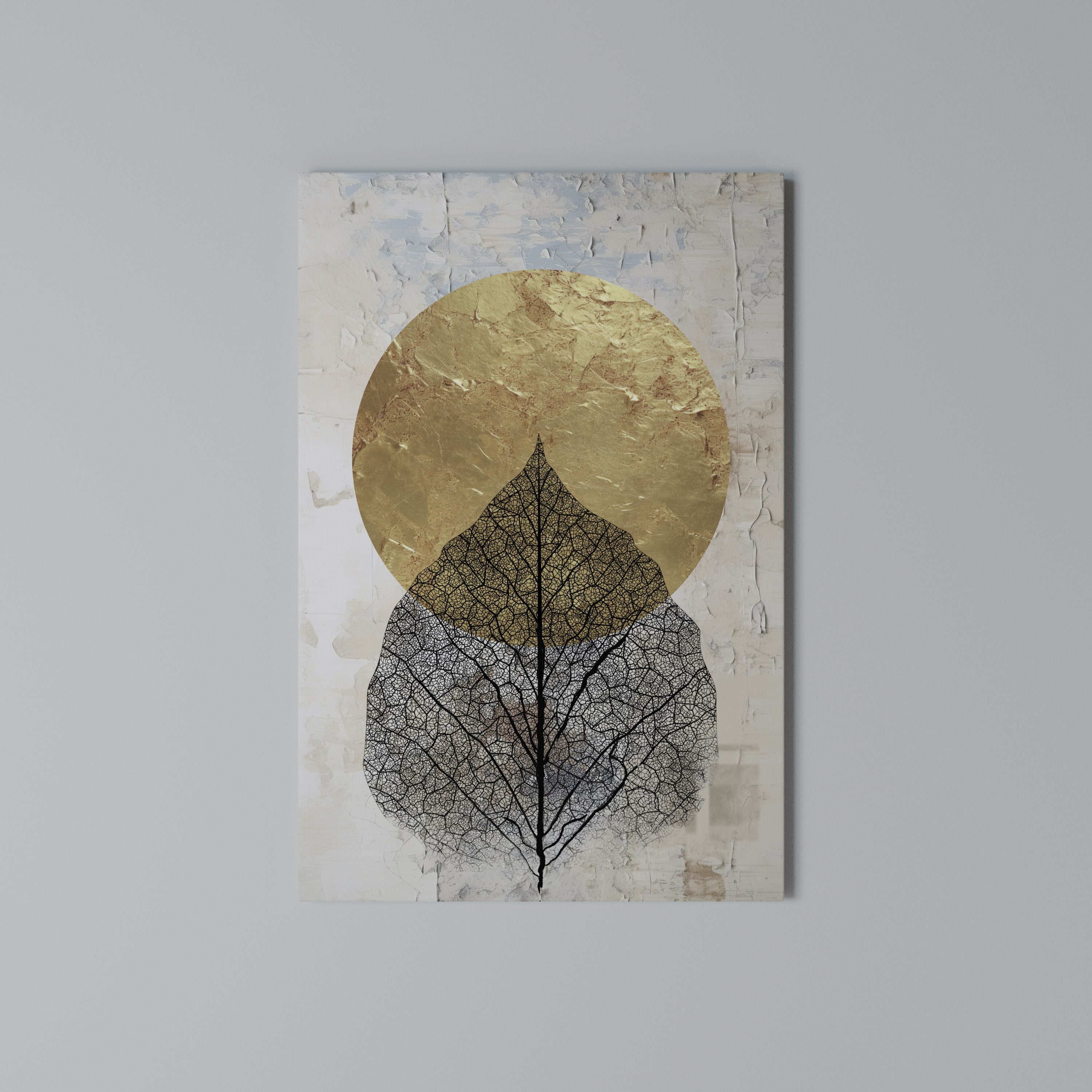 GOLD NERVATIO Vertical Canvas Print