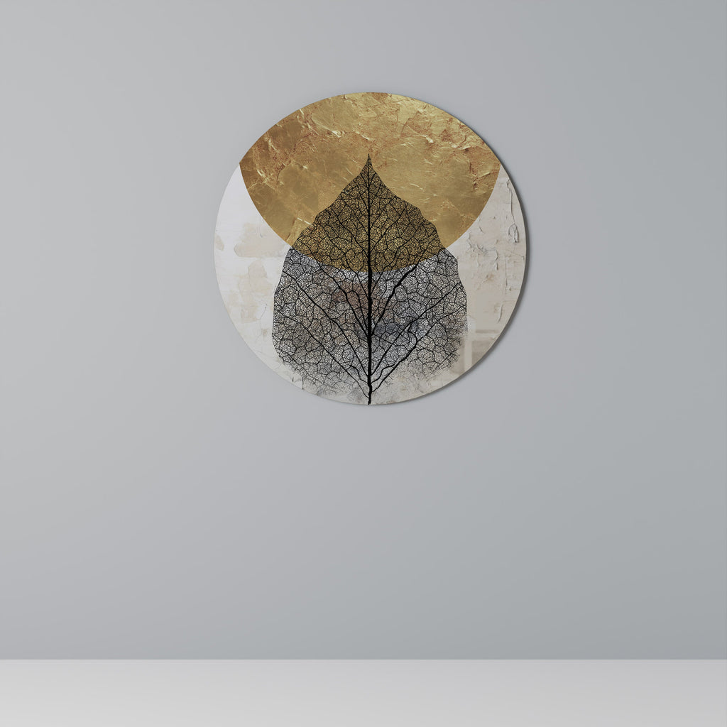 Rund väggdekoration GULD NERVATIO
