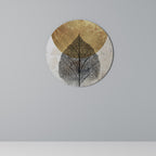 GOLD NERVATIO Round Wall Art
