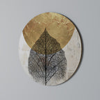 GOLD NERVATIO Round Wall Art