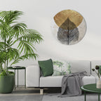 GOLD NERVATIO Round Wall Art