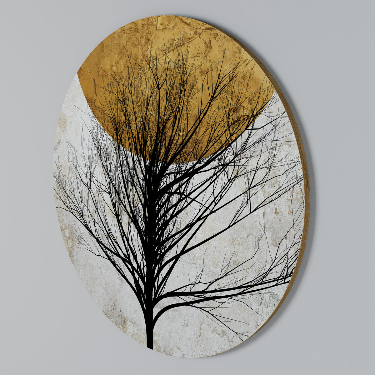 LONELY TREE Rund väggdekor