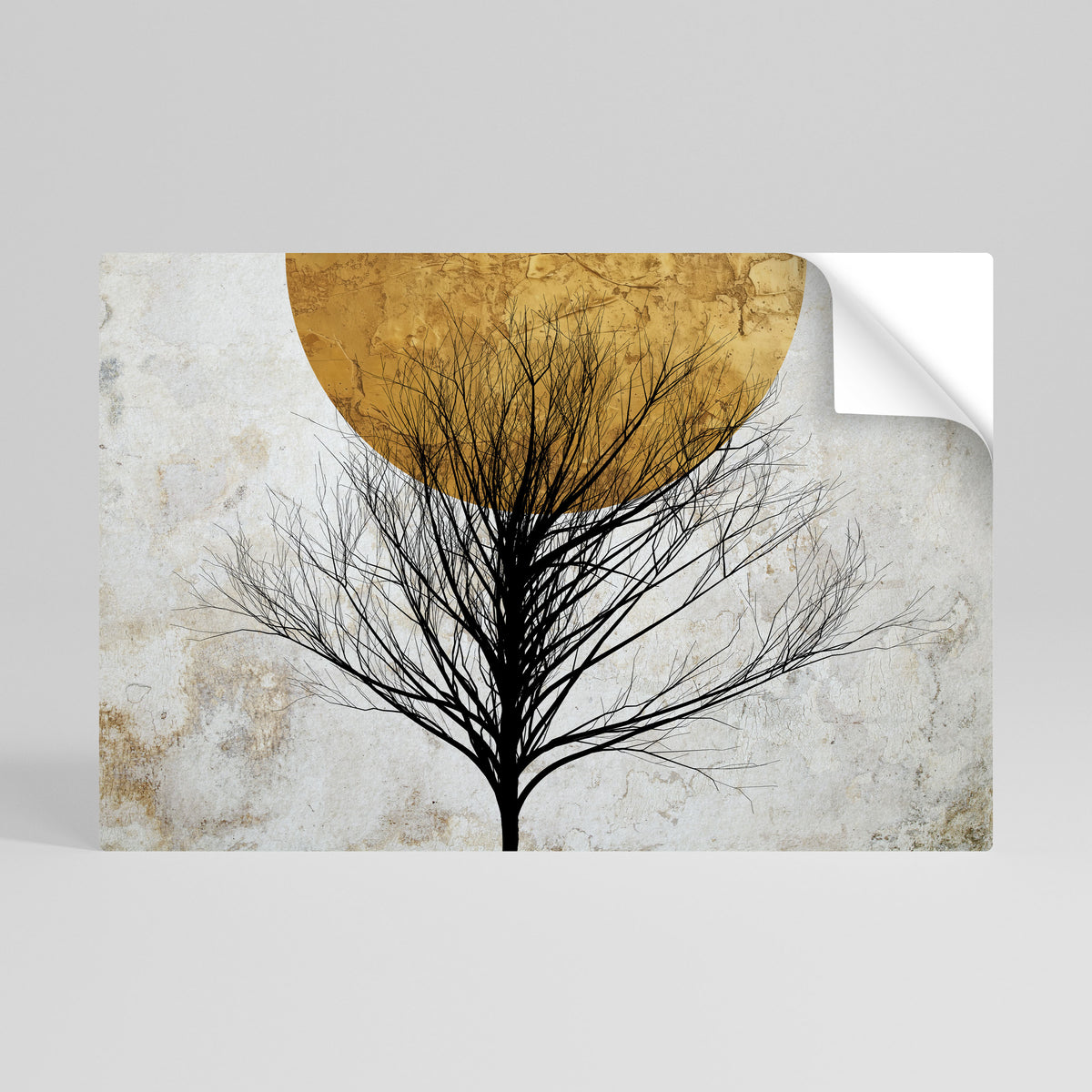 LONELY TREE Självhäftande Horisontell Poster