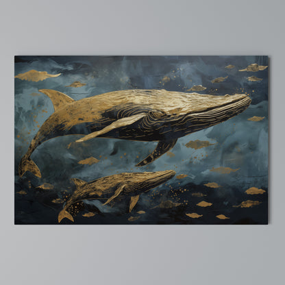 WHALE SONG SYMPHONY Horizontal Canvas Print