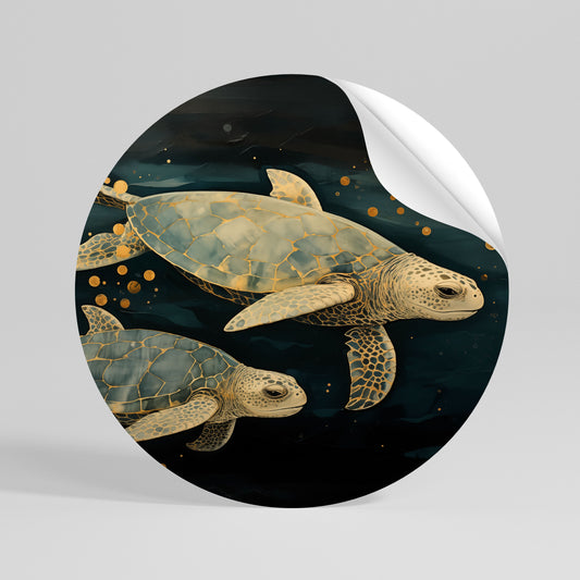 SERENE JOURNEY Peel and Stick Round Sticker