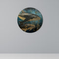 AQUATIC ELEGANCE Round Wall Art