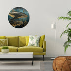 AQUATIC ELEGANCE Round Wall Art
