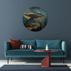 AQUATIC ELEGANCE Round Wall Art