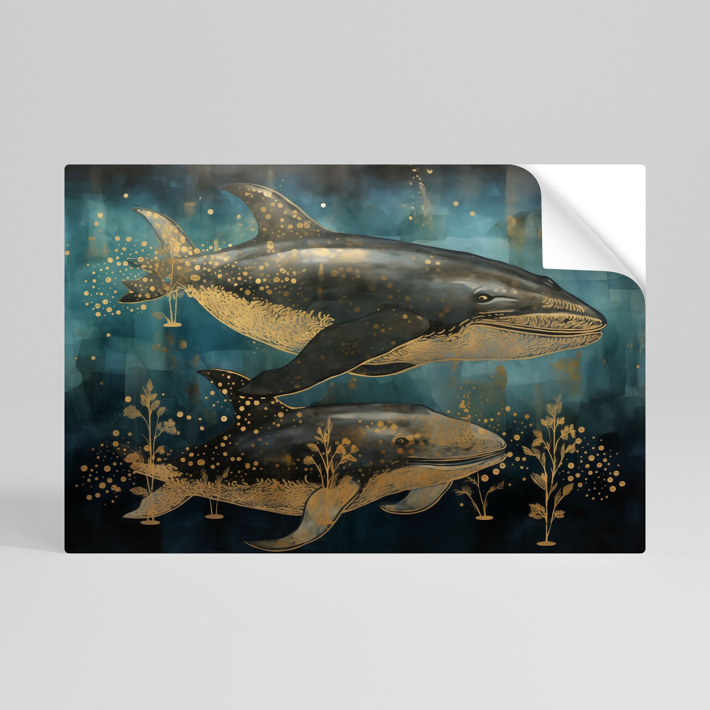 AQUATIC ELEGANCE Självhäftande Horisontell Poster