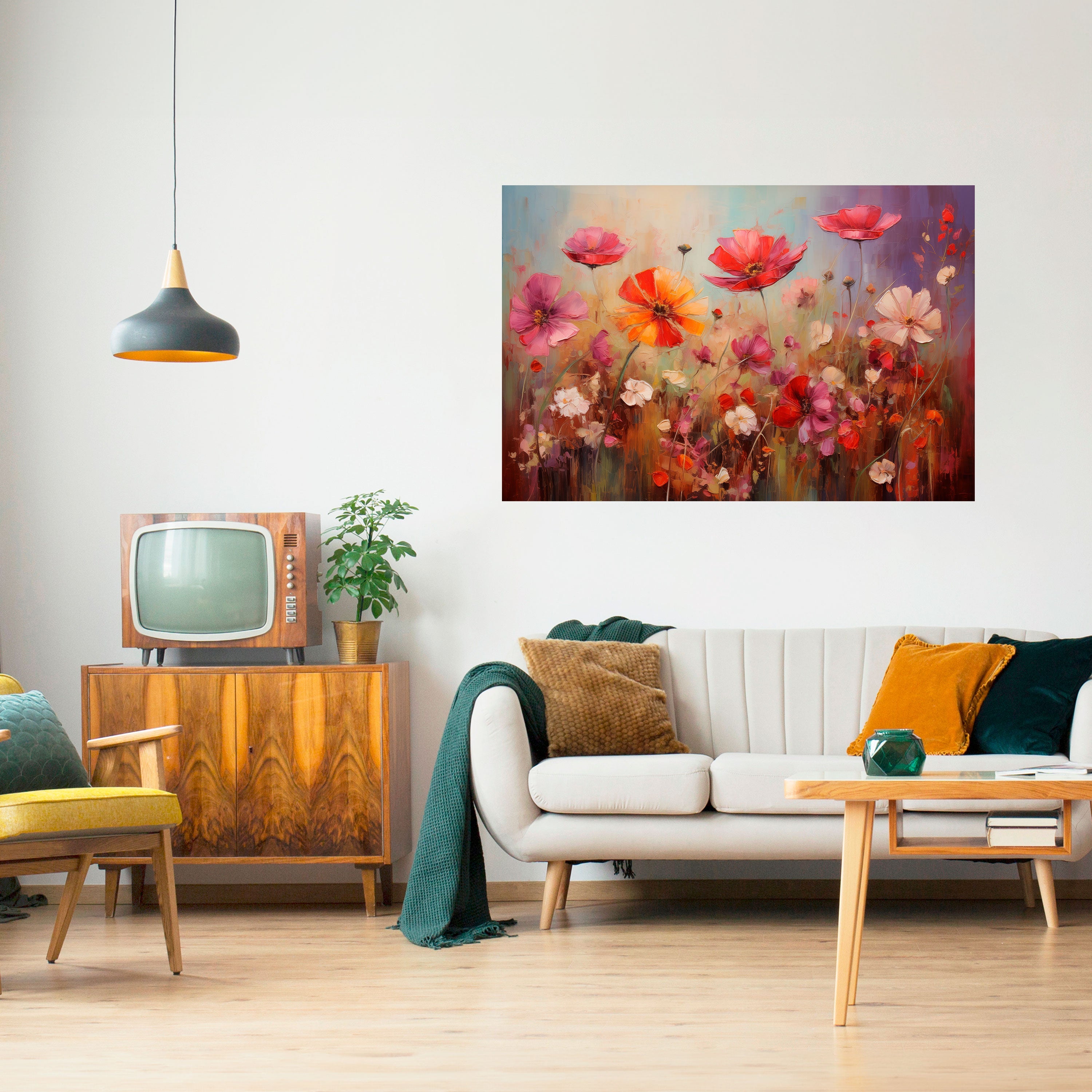 GARDEN DAYDREAM horisontell poster med självhäftande tapet