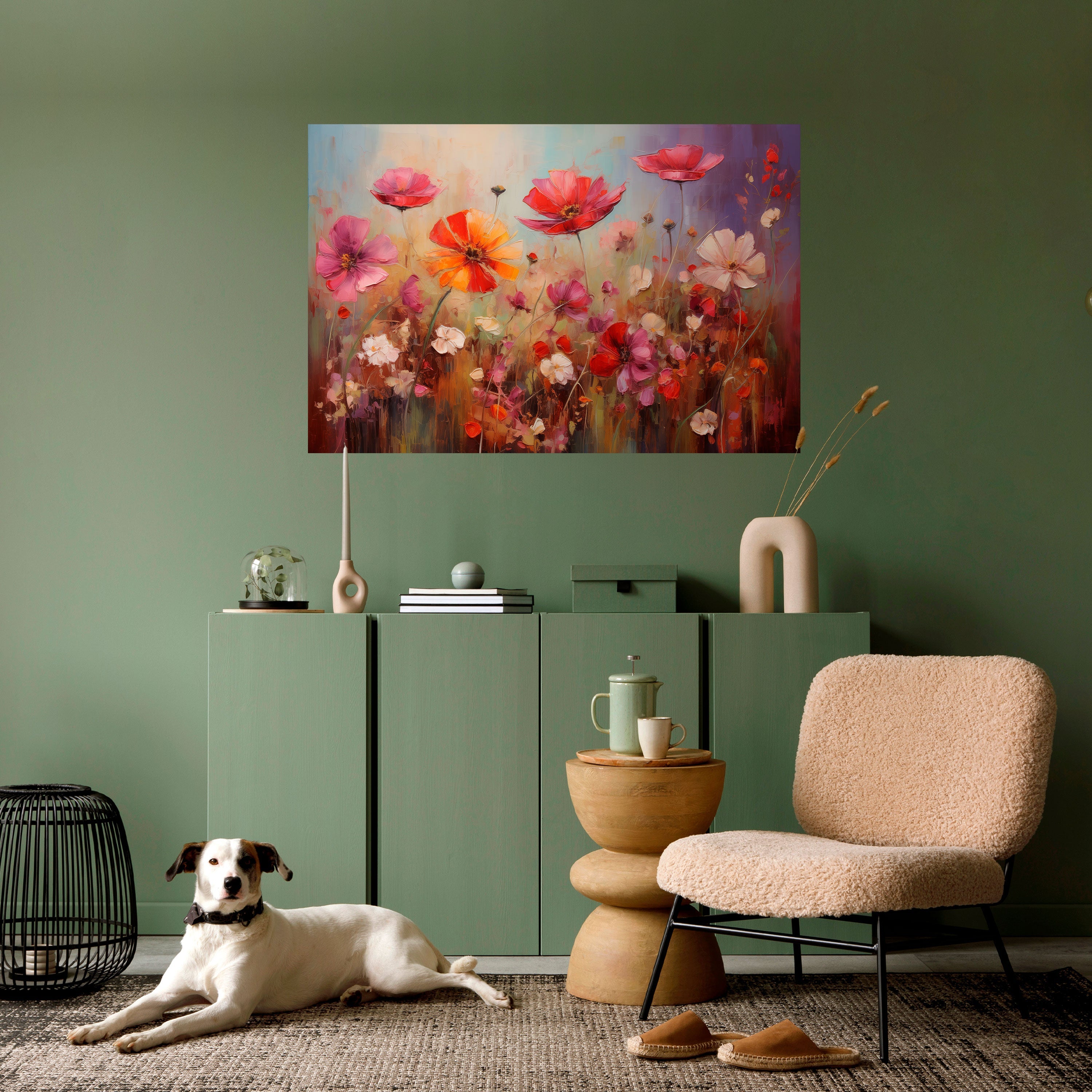 GARDEN DAYDREAM horisontell poster med självhäftande tapet