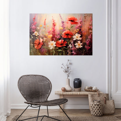 VIBRANT BLOOM SYMPHONY Horizontal Canvas Print