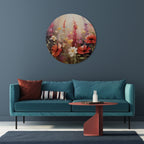 VIBRANT BLOOM SYMPHONY Round Wall Art