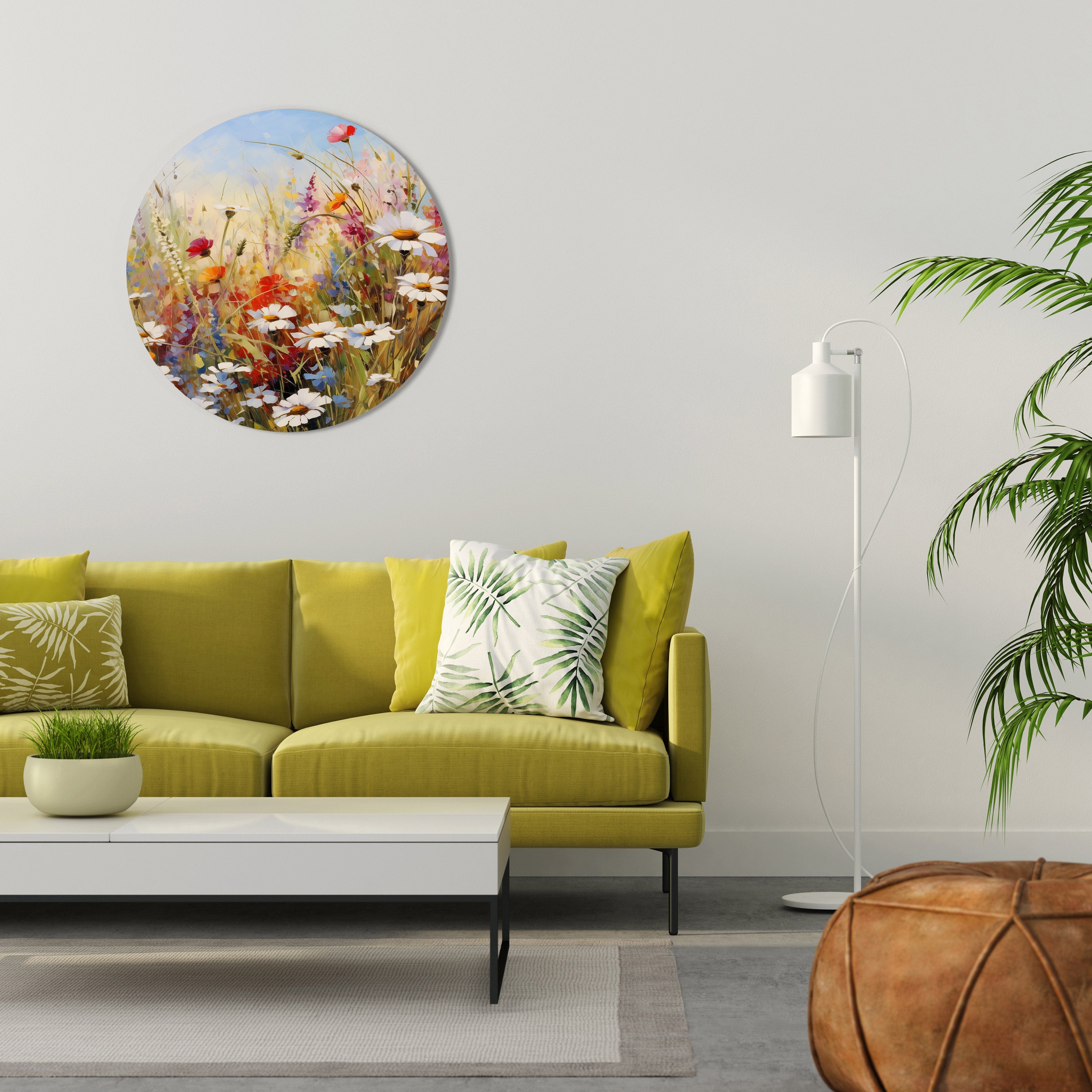 DAISY DAYDREAMS Round Wall Art