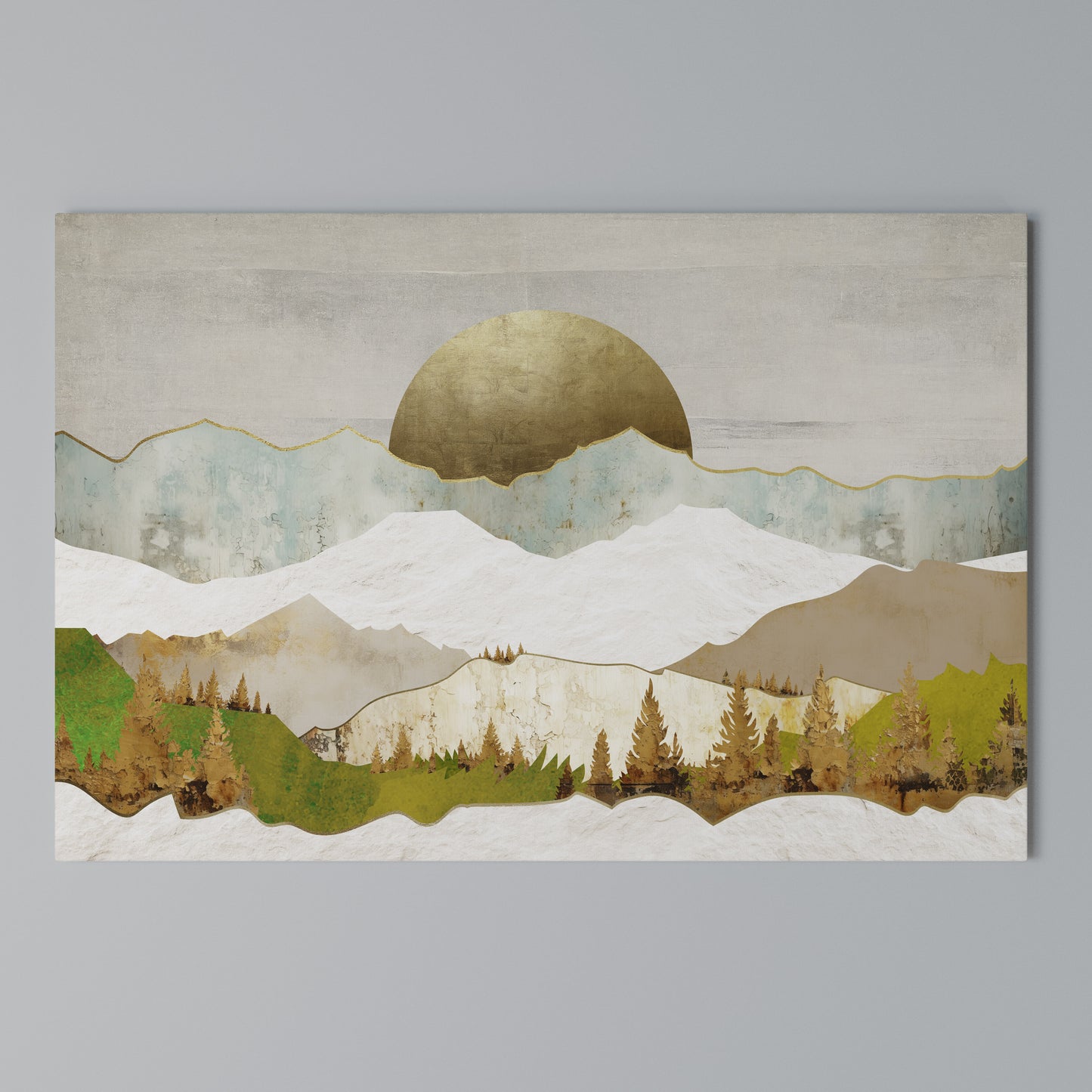 GOLDEN WINTER Horizontal Canvas Print