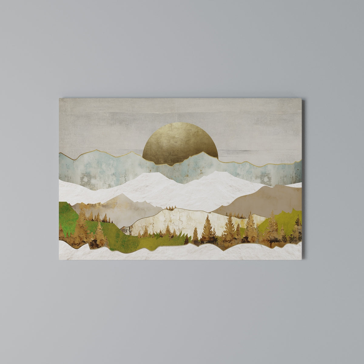 GOLDEN WINTER Horizontal Canvas Print