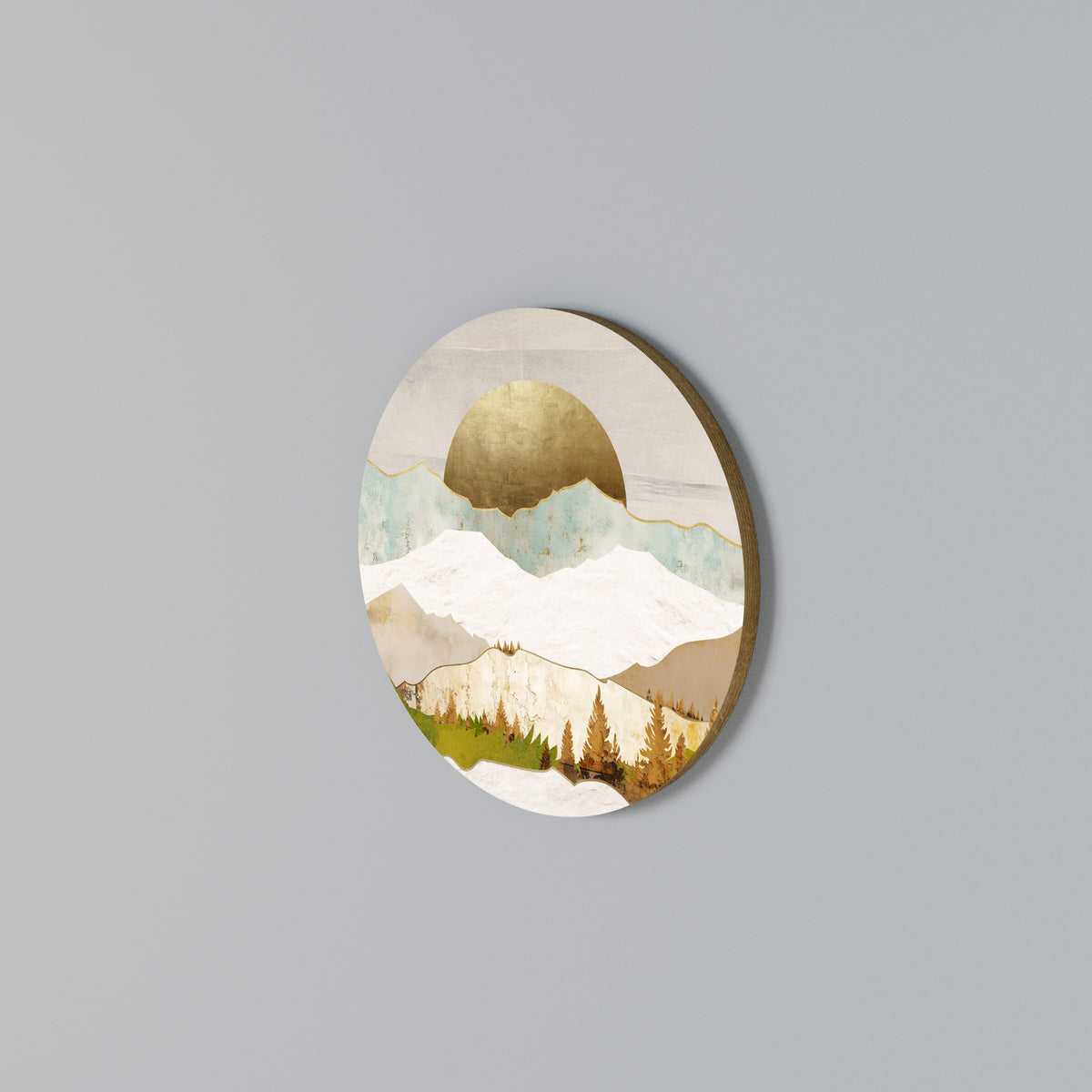 Round Wall Art – GOLDEN WINTER