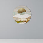 GOLDEN WINTER Round Wall Art