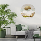 GOLDEN WINTER Round Wall Art