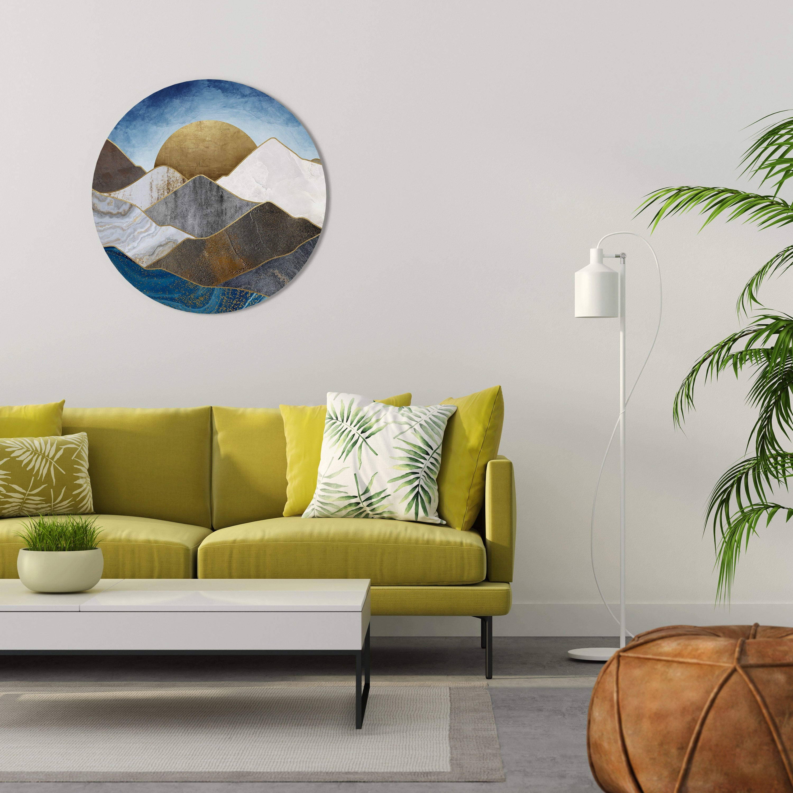 SHEEN OF PEAKS Round Wall Art