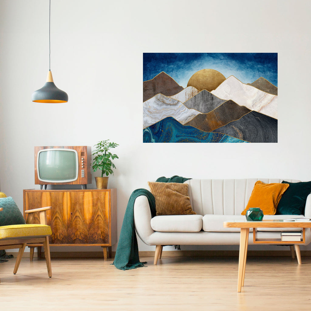 SHEEN OF PEAKS horisontell affisch med självhäftande motiv